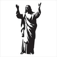 Jesus Reaching Out with Open Arms vector