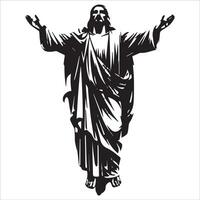 Christ's Invitation with Open Arms of Love vector