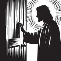 A Call to Open Jesus Knocking on the Door vector