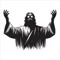 The Embrace of Christ Open Arms of Comfort vector
