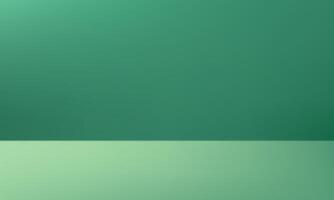Empty green studio room background. Green background 3d with podium. Space for selling products on the website. illustration. vector