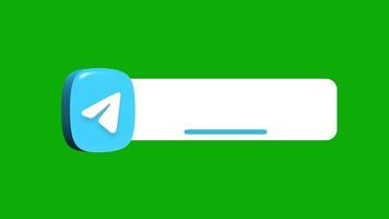 animado telegrama mais baixo terceiro em uma verde fundo video