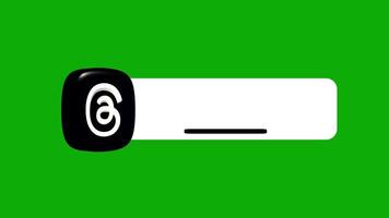 Animated Threads Lower Third on a green background video