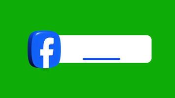 animado Facebook mais baixo terceiro em uma verde fundo video