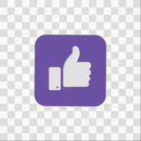 3D thumb up button vector