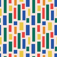 Geometric Colorful seamless pattern. Rectangular bars arranged vector