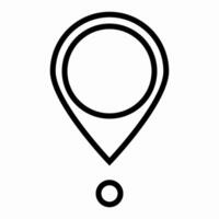 Simple map marker pin in modern flat style. Versatile icon for wayfinding and location services. vector
