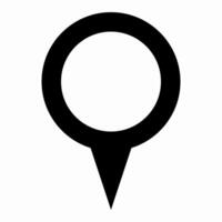 Clean flat design map pin symbol. Essential navigation marker for apps and websites. vector