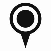 Minimal location marker pin icon. Universal symbol for maps and GPS interfaces. vector