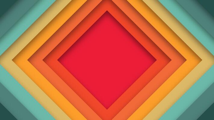 Geometric retro pattern in vibrant colors. Inspired by 1950s 1960s 1970s 1980s aesthetics. Futuristic funky abstract art.