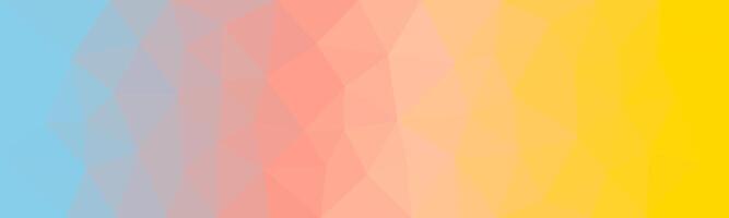 A soft gradient polygonal background blending pastel blue, pink, orange, and yellow hues, creating a calm and dreamy abstract design. vector