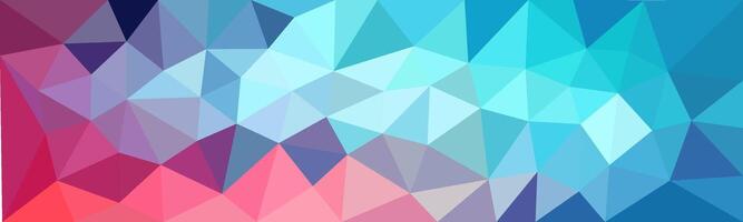 A vibrant low-poly geometric background with shades of blue, pink, and purple, creating a modern and abstract design. vector