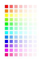 Color palette created with the principles of the golden ratio. vector