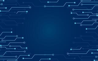 Blue Hi tech digital communication. Circuit board technology background. Electronic motherboard. Wide Abstract modern futuristic, technology background. vector