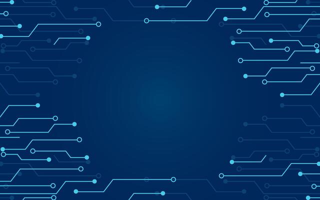Blue Hi tech digital communication. Circuit board technology background. Electronic motherboard. Wide Abstract modern futuristic, technology background.