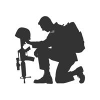 A powerful soldier illustration, capturing the essence of resilience and patriotism in a clean and impactful design. vector