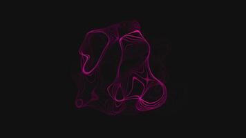 audio spectrum animation of a circle in waveform. abstract purple animation background. Audio spectrum waveform footage in 4k video