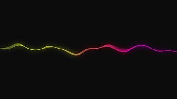 3D colorful visualisation of wave abstract animation in 4k. seamless loop of mesh glowing multicolored futuristic wave. Colorful smoke background video