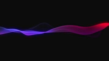 Abstract technology loopable blue and red color wave motion in 4k.technology digital landscape background in 4k. Purple smoke on black background video