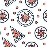 Flat Cultural prints seamless pattern with bold geometric shapes and earthy tones for a striking ethnic aesthetic concept as Bold geometric shapes in cultural prints with earthy to Clean Pro 9 vector