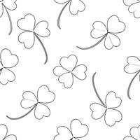 Flat Delicate silver clover seamless pattern with subtle shimmer on white background concept as Subtle shimmering silver clovers creating a delicate seamless pattern perfect for el Clean Pro vector