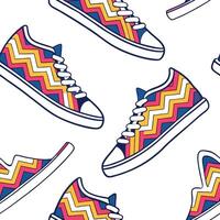 Flat Design a seamless pattern combining vintage stripes with floral motifs for a classic look concept as Create a repeating pattern that blends vintage stripes with delicate flor Clean Pro 3 vector