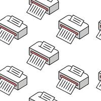 Flat Debt shredder machine concept as Macro view of a seamless tile pattern depicting a stylized paper shredder destroying debt related documents Camera slowly pans across the shr Clean Pro vector
