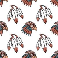 Flat Curate traditional Native American inspired seamless tile patterns with symbolic motifs for the design of multicultural merchandise branding and visual content concept as Focu Clean Pro vector