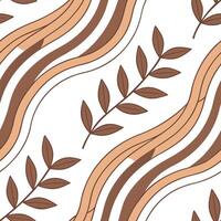 Flat Design a seamless pattern combining vintage stripes with floral motifs for a classic look concept as Create a repeating pattern that blends vintage stripes with delicate flor Clean Pro 2 vector