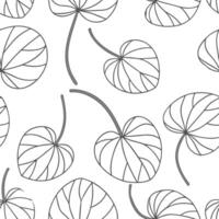 Flat Delicate silver Pilea seamless pattern with subtle shimmer on white background concept as Subtle shimmering silver Pilea leaves creating a delicate seamless pattern perfect fo Clean Pro vector