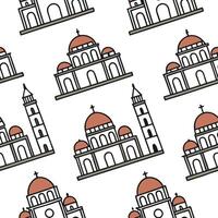 Flat Curate artistic seamless patterns featuring cultural heritage elements with crisp isolated white balance for innovative design applications concept as Merge traditional herita Clean Pro vector