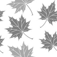 Flat Delicate silver maple leaves seamless pattern with subtle shimmer on white background concept as Subtle shimmering silver maple leaves creating a delicate seamless pattern per Clean Pro vector