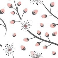 Flat Delicate spring nature seamless pattern with soft floral arrangements and minimalistic backgrounds for refined decor concept as Soft spring nature pattern with delicate flower Clean Pro vector