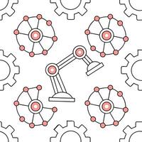 Flat Soft abstract image of AI driven manufacturing data flow with copy space concept as A soft abstract image illustrating AI driven manufacturing data flow through dynamic lines Clean Pro vector