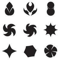 A Striking Collection of Nature Abstract and Symbolic Icons Showcasing Creativity in Graphic Design Concepts vector