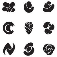 Beautifully Designed Abstract and Nature Themed Icons Representing Creativity and Modern Graphic Design vector