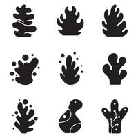 A Stunning Assortment of Abstract and Nature Themed Icons Designed for Use in Creative and Digital Art Projects vector