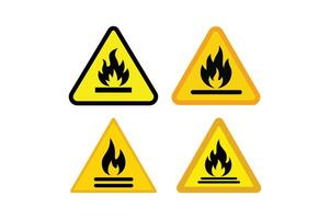 Fire Safety Triangle Icon Collections, caution fire triangle sign, fire safety triangle icon, warning flame hazard icon, fire triangle symbol, caution flammable area vector