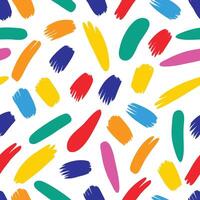Colorful Abstract Brush Stroke Pattern Vibrant Design on White Background vector