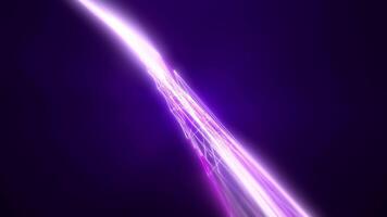 Abstract colorful background with bright neon energy lines. Abstract scene of futuristic cyber world, technology glowing surface, neon night scene video