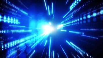 Abstract scene of futuristic cyber world, sci-fi grid, technology glowing surface, neon night scene, digital scientific background 4K animation, seamless loop, virtual reality concept. video
