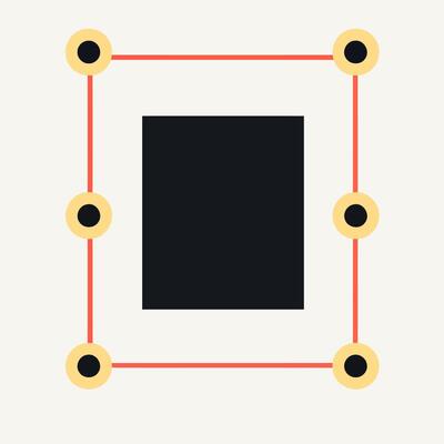 Black Square with Red Border