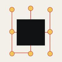 Square with Vertical Black Lines vector