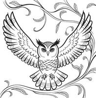 owl on a white background vector