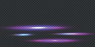 Abstract light speed lines. Motion trail with blur, blue color. Movement laser flow. Futuristic night neon spark. Electric waves of glow effect for web design. illustration on dark background. vector