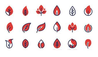 Modern Leaf Templates for Nature Inspired Graphic Design vector