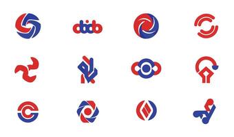 Modern Icon Collection with Geometric and Abstract Business Symbols vector