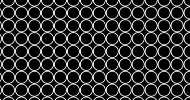 Seamless pattern of black and white circles on a black background vector