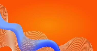 Abstract background with blue waves on orange background illustration for Text insert and book cover vector