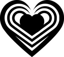 Premium Black and White Heart Icon - High-Quality Design for T-Shirts, Mugs, and More - Perfect for Gifts and Personal Use vector